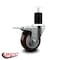 Service Caster 3.5'' Maroon Poly Swivel 1-3/4'' Expanding Stem Caster Total Lock Brake SCC-EXTTL20S3514-PPUB-MRN-134 - alternate 4